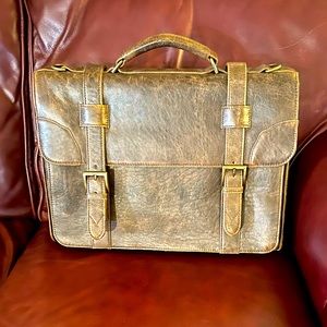 BRAND NEW Scully Aero Squadron Vintage Leather Satchel Laptop Briefcase Brown
